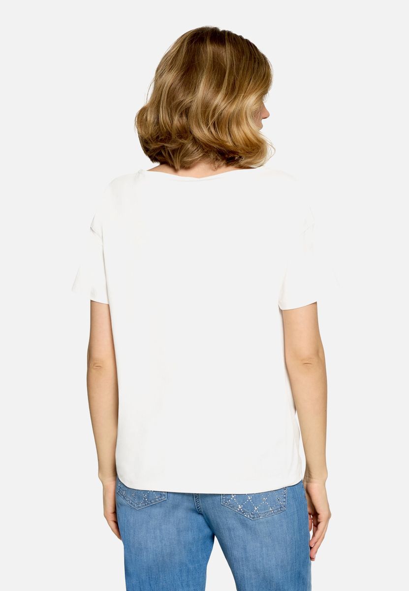 Blusenshirt mit floralem Print und Knoten