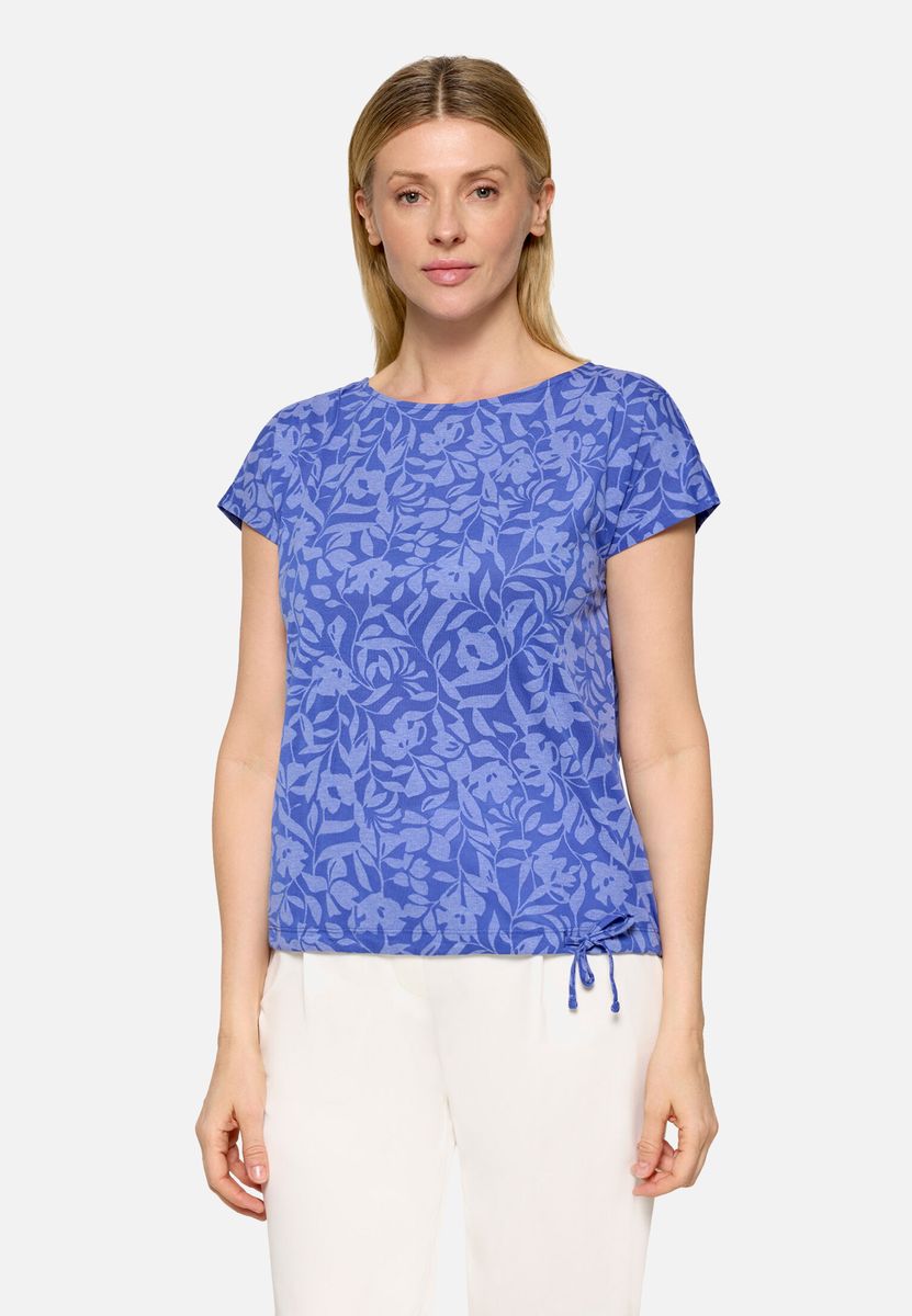 Florales Printshirt mit Tunnelzug