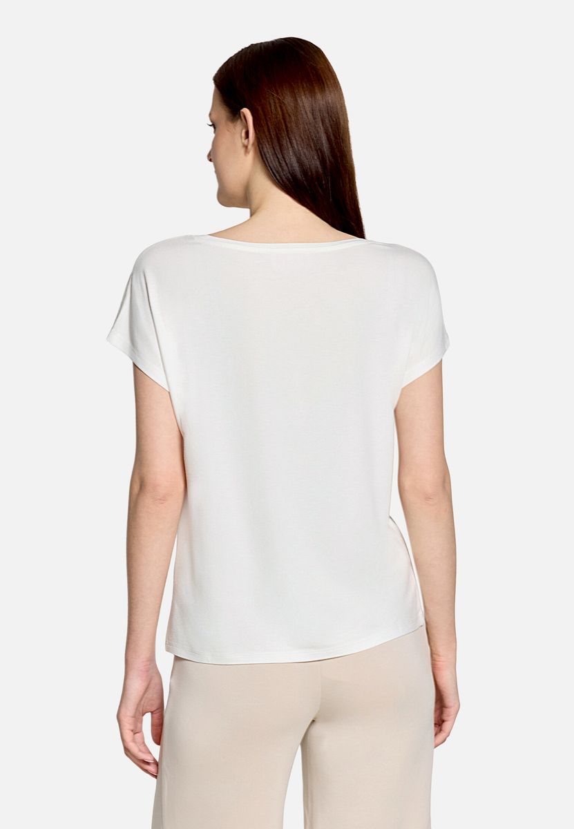 Lässiges T-Shirt mit Glitzer-Print
