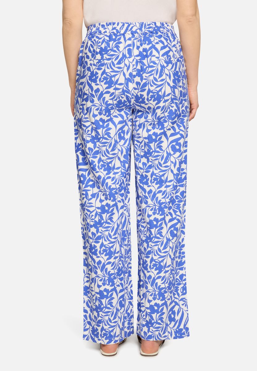 Relaxed Leinenhose mit Blumenprint