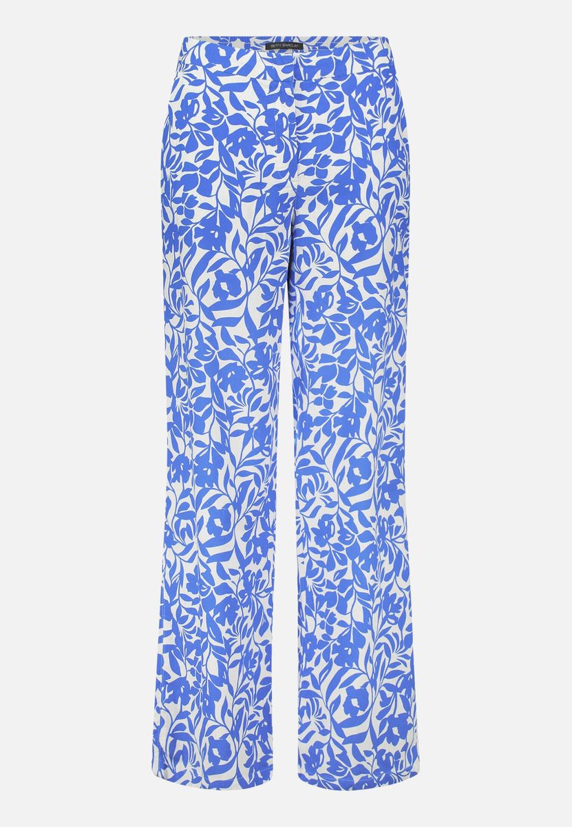 Relaxed Leinenhose mit Blumenprint