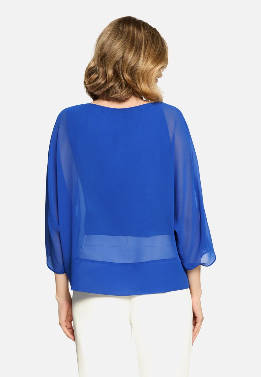 Lagen-Chiffonbluse mit Knotendetail