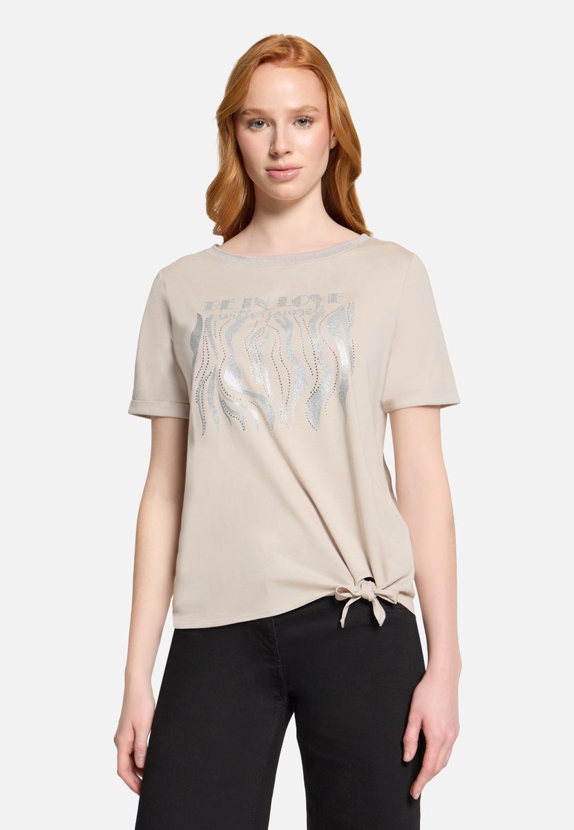 Casual-Shirt mit seitlichem Knotendetail