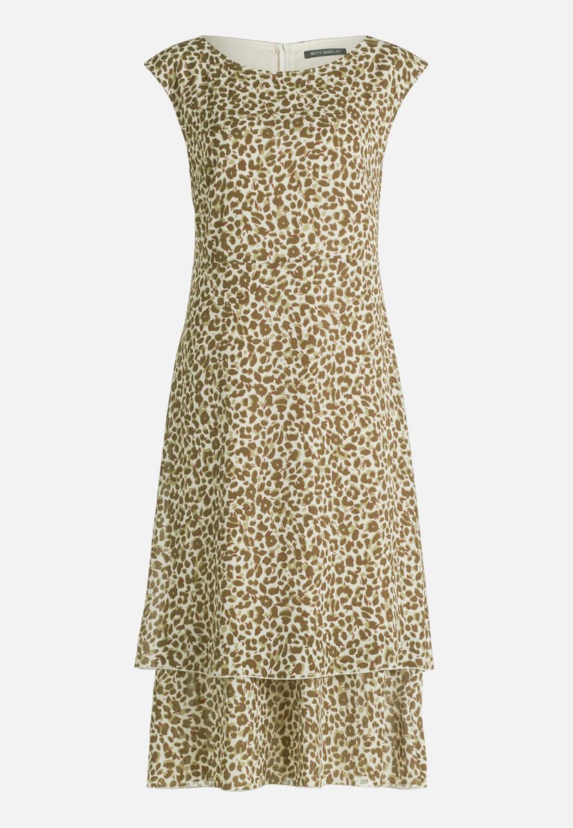 Chiffon-Midikleid mit Tiermuster
