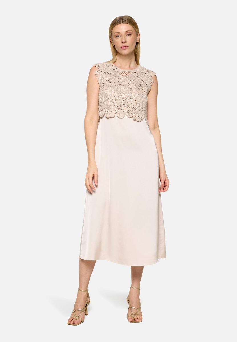 2-in-1 Midikleid mit Spitzen-Oberteil