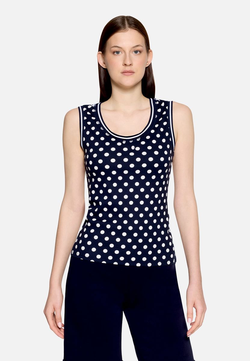 Tanktop mit Punkten und Streifen