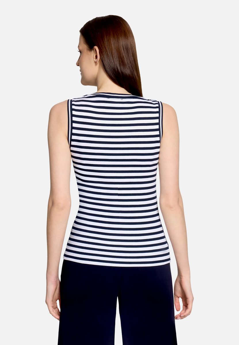Tanktop mit Punkten und Streifen