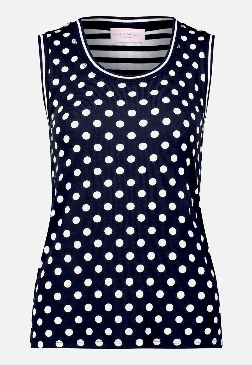 Tanktop mit Punkten und Streifen