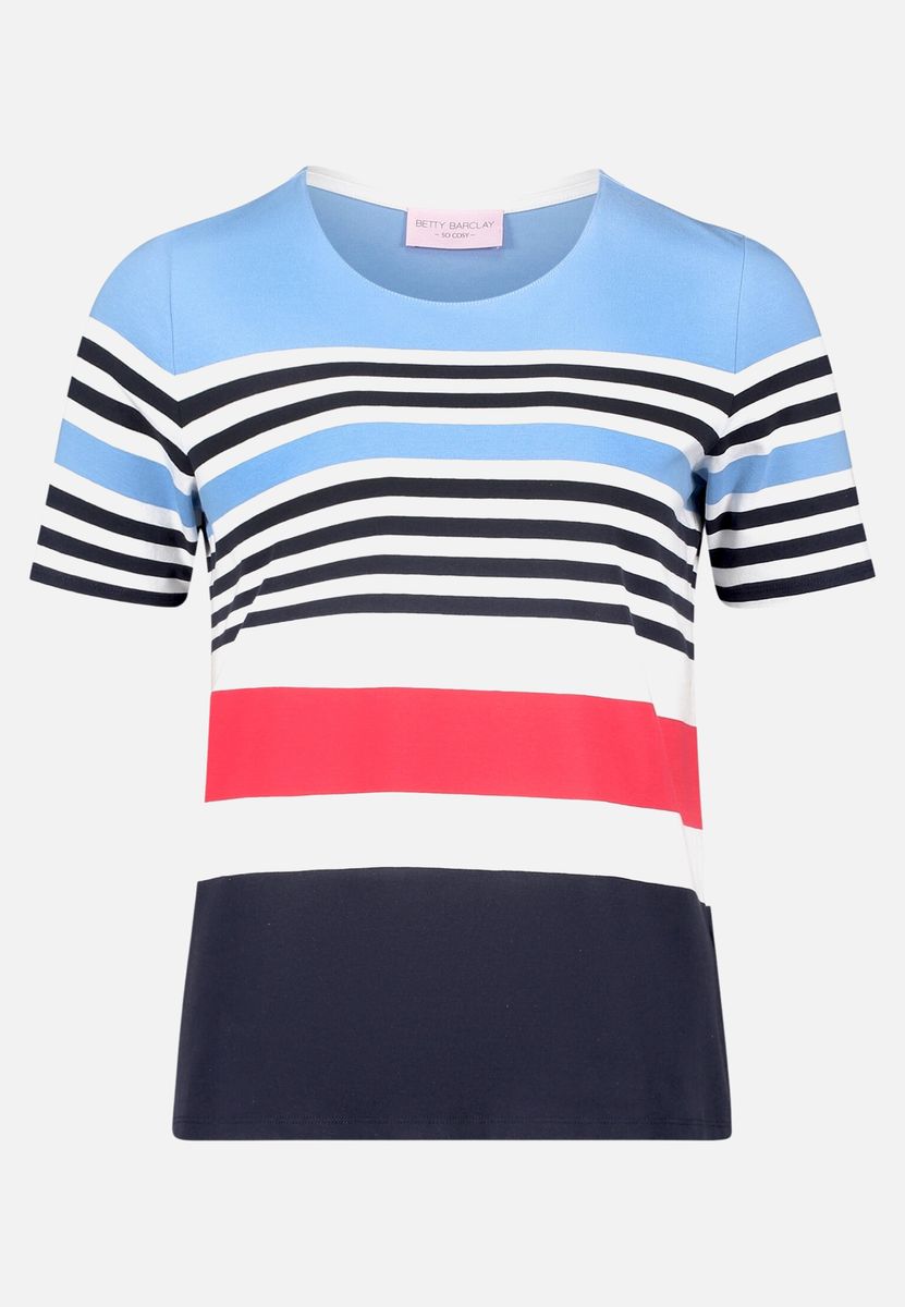 Kurzärmeliges Jersey-T-Shirt mit Streifen