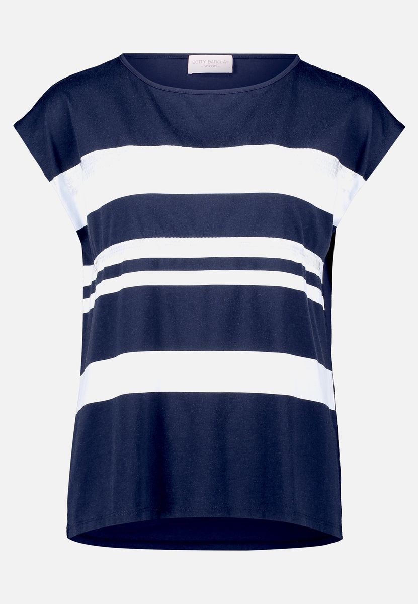 Gestreiftes Shirt mit Pailletten-Details