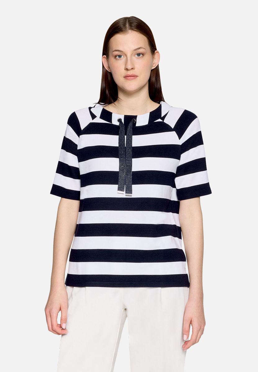 Gestreiftes Sweatshirt mit Rippstruktur