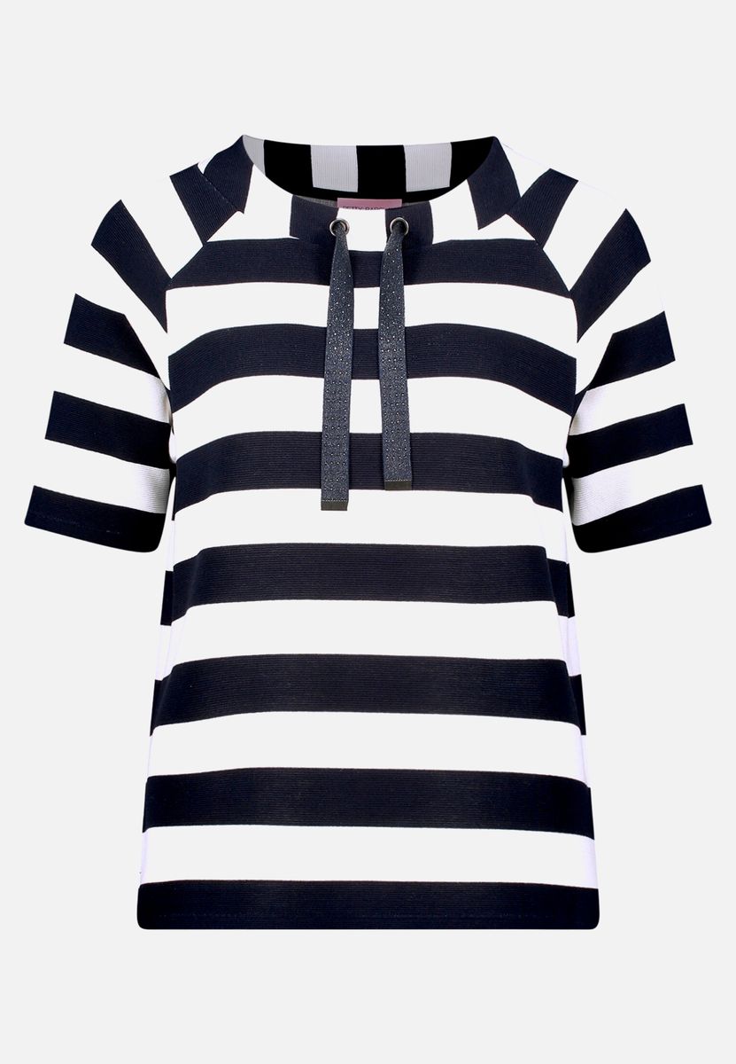 Gestreiftes Sweatshirt mit Rippstruktur