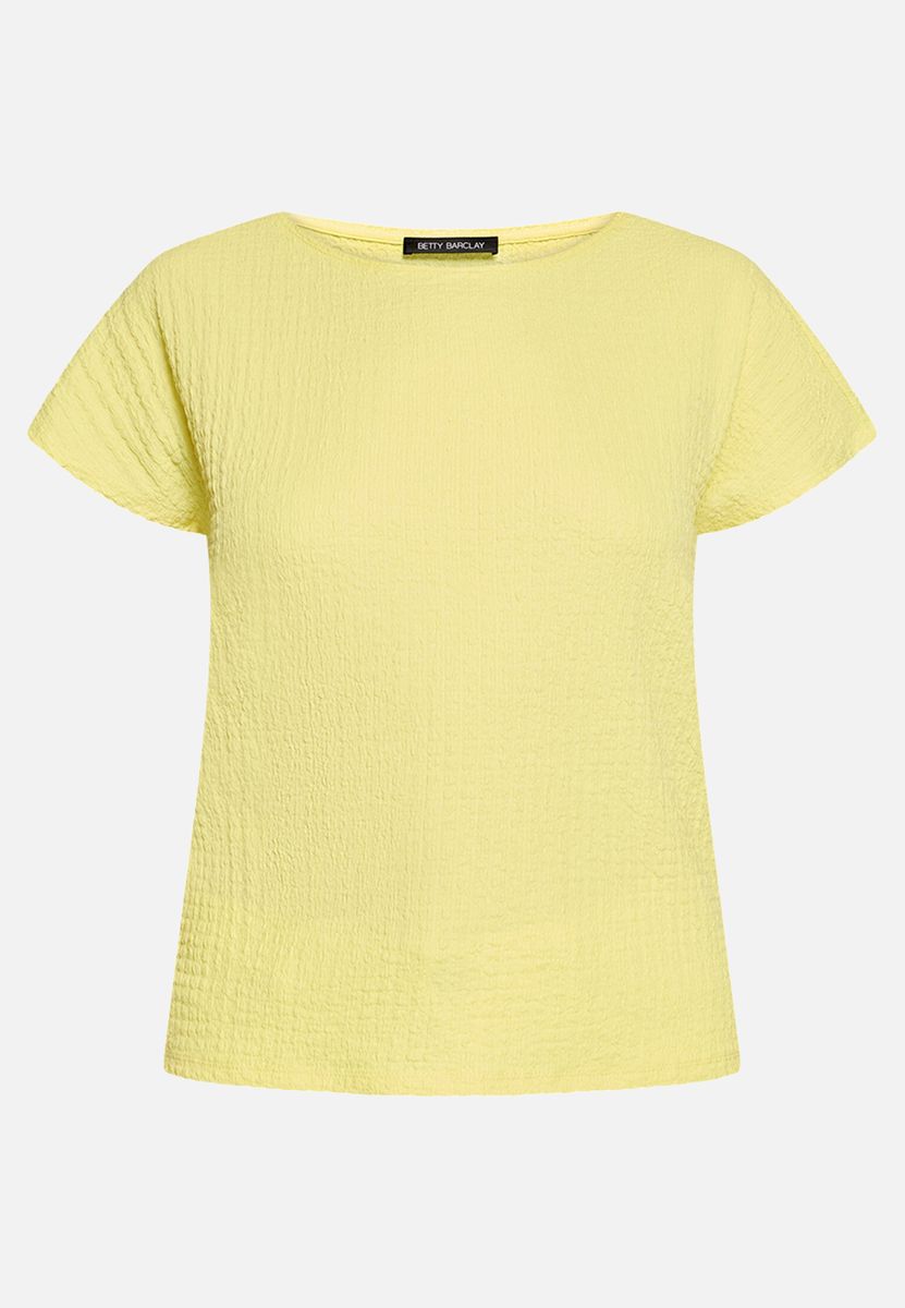 Strukturiertes T-Shirt mit U-Boot-Ausschnitt