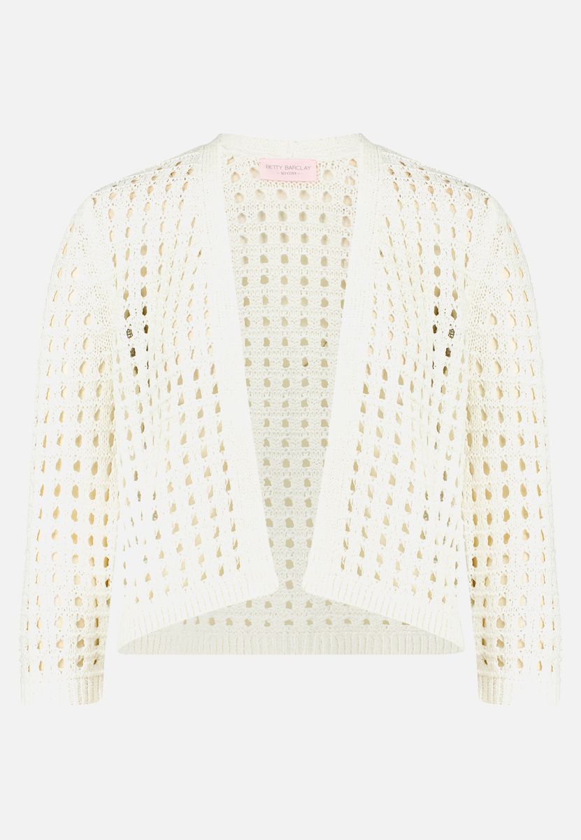 Strickjacke mit modernem Ajourmuster
