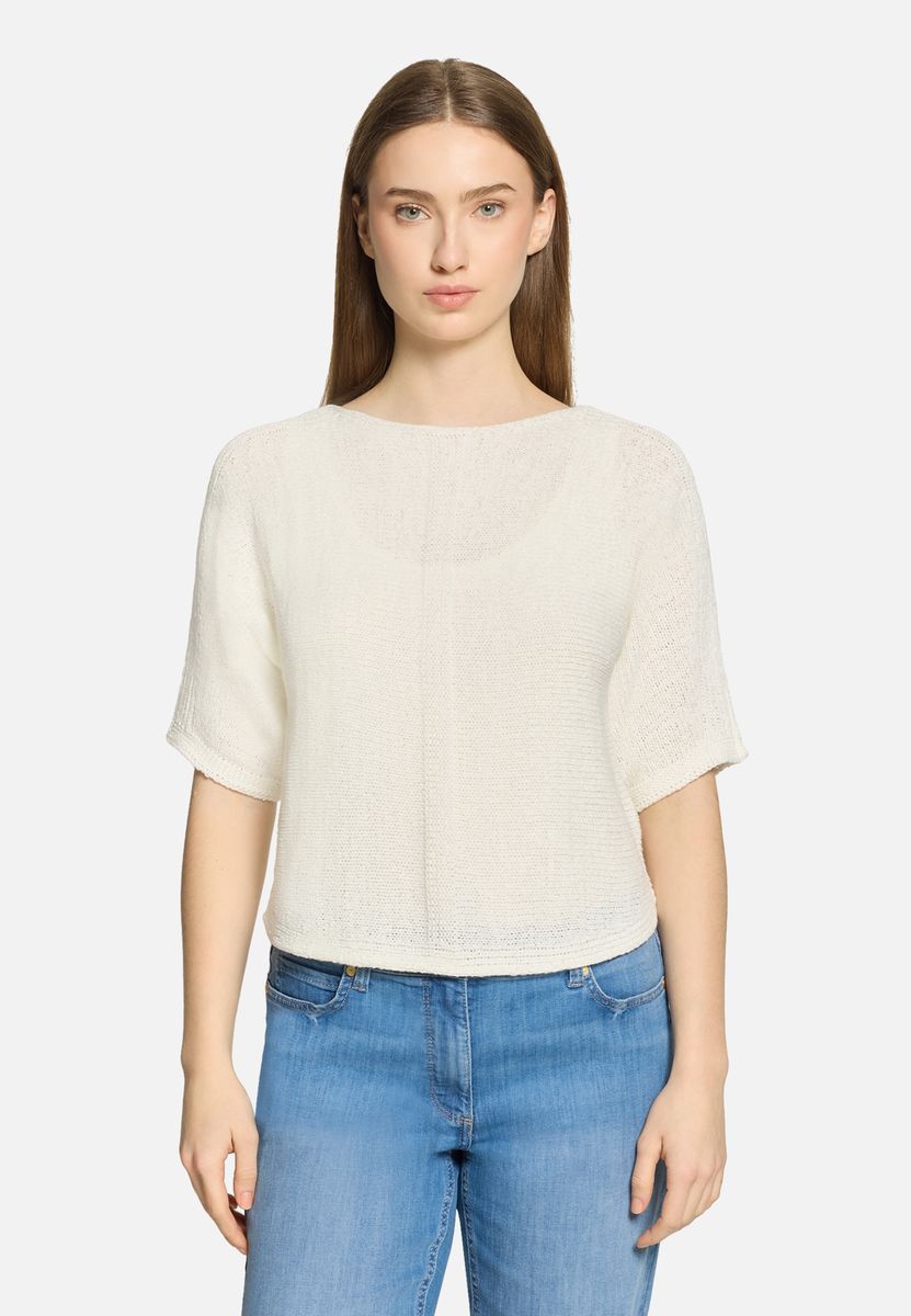 Leichter kurzärmeliger Strickpullover