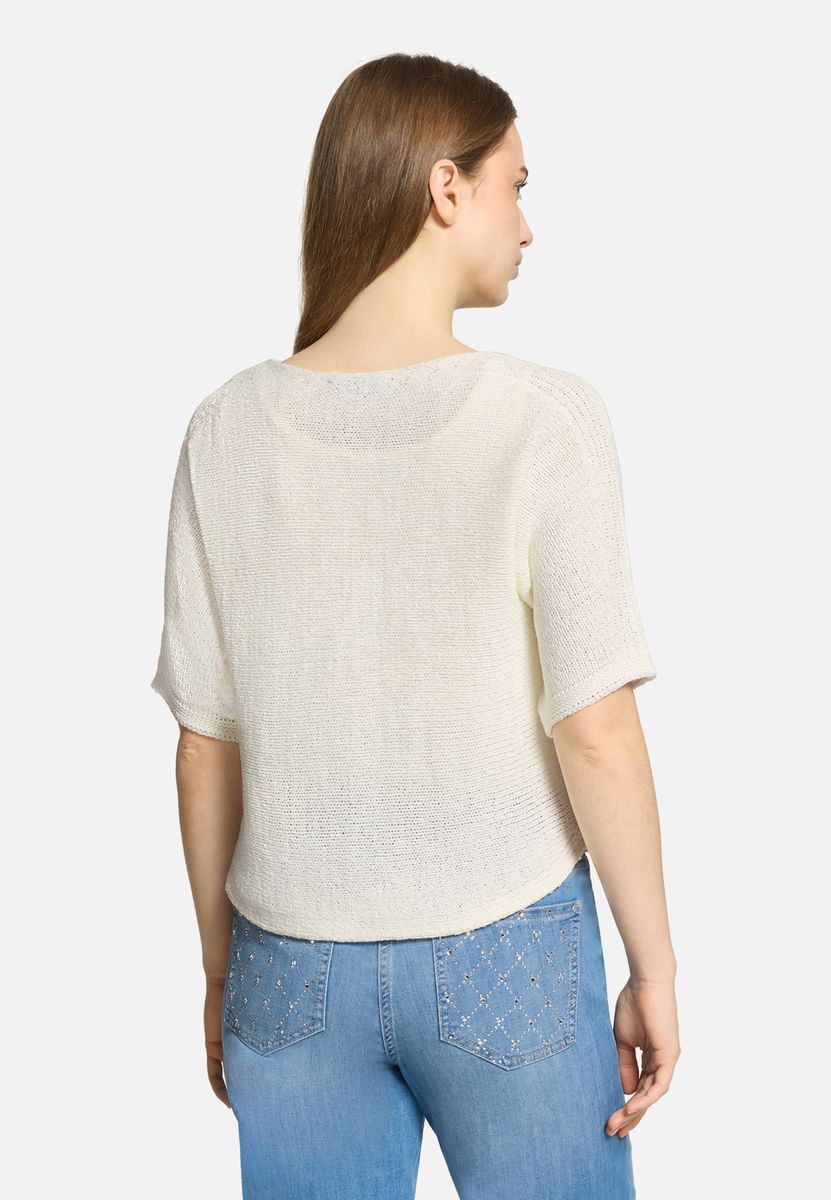 Leichter kurzärmeliger Strickpullover