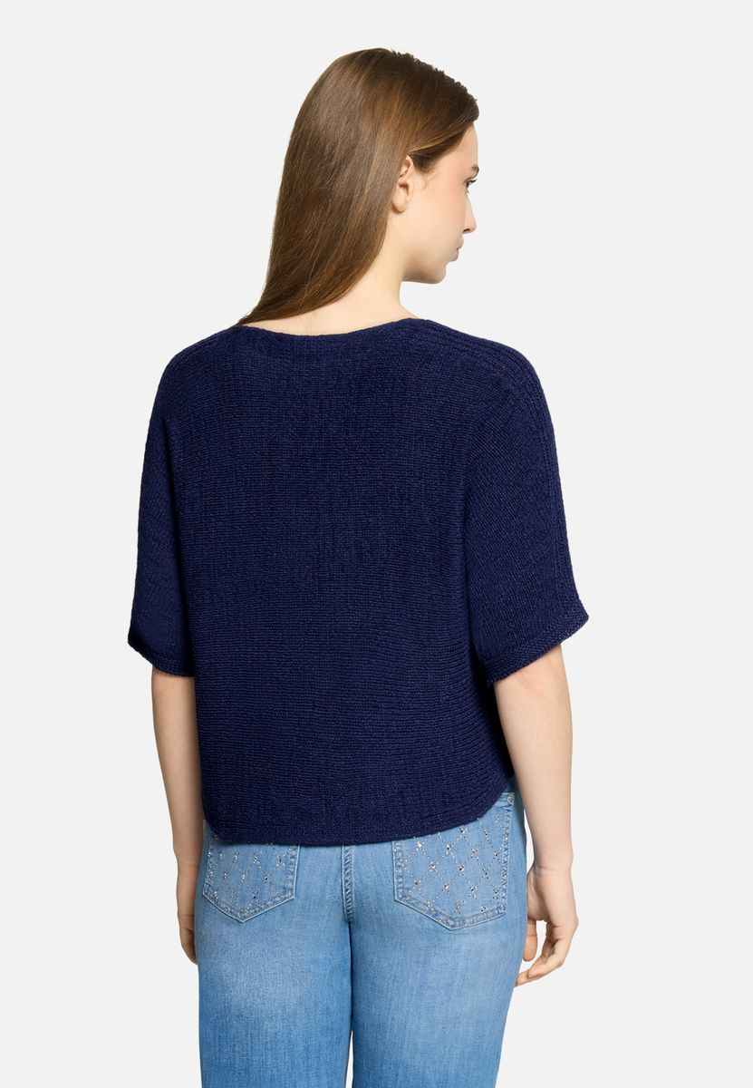 Kurzarm-Strukturstrickoberteil