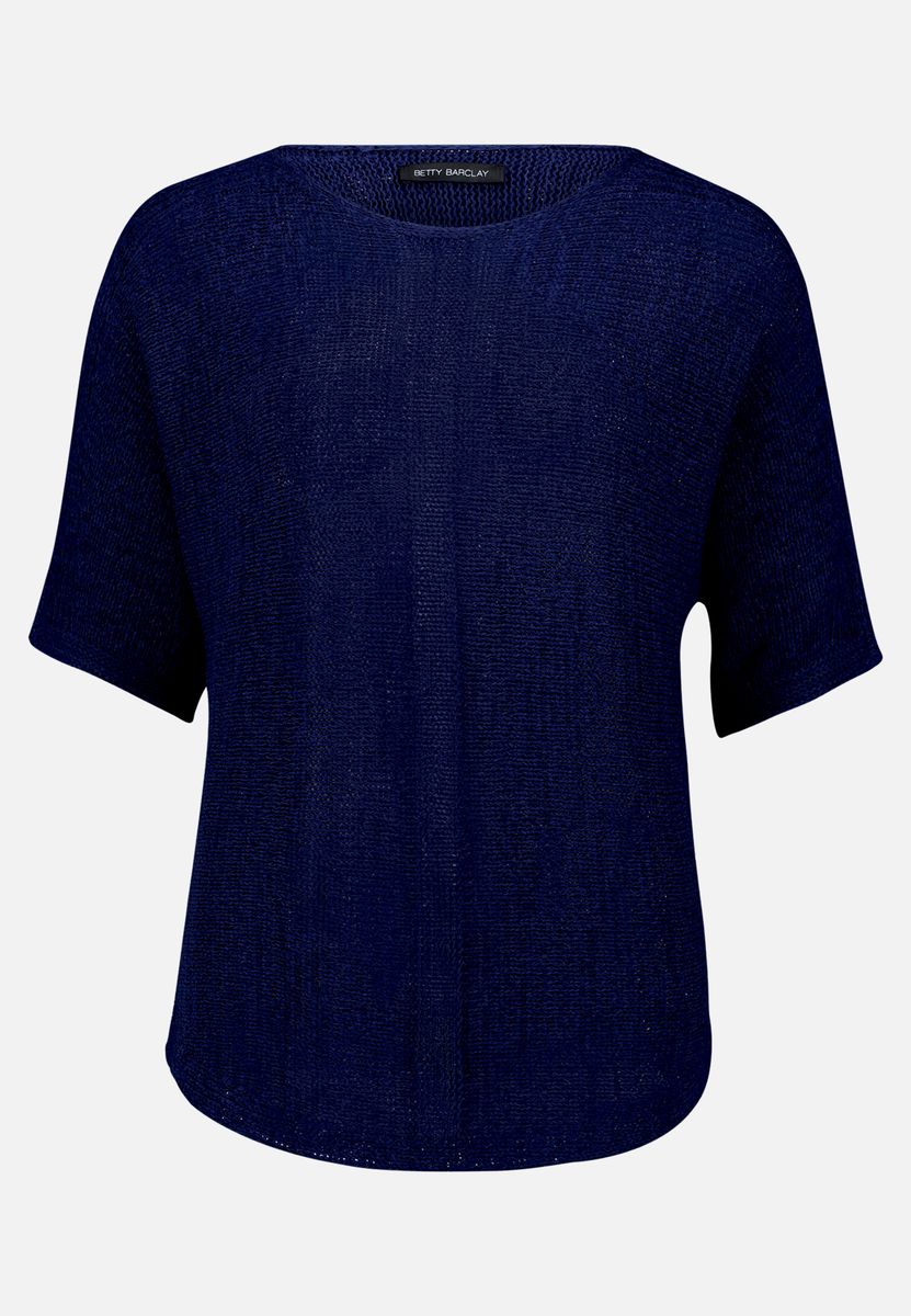 Kurzarm-Strukturstrickoberteil