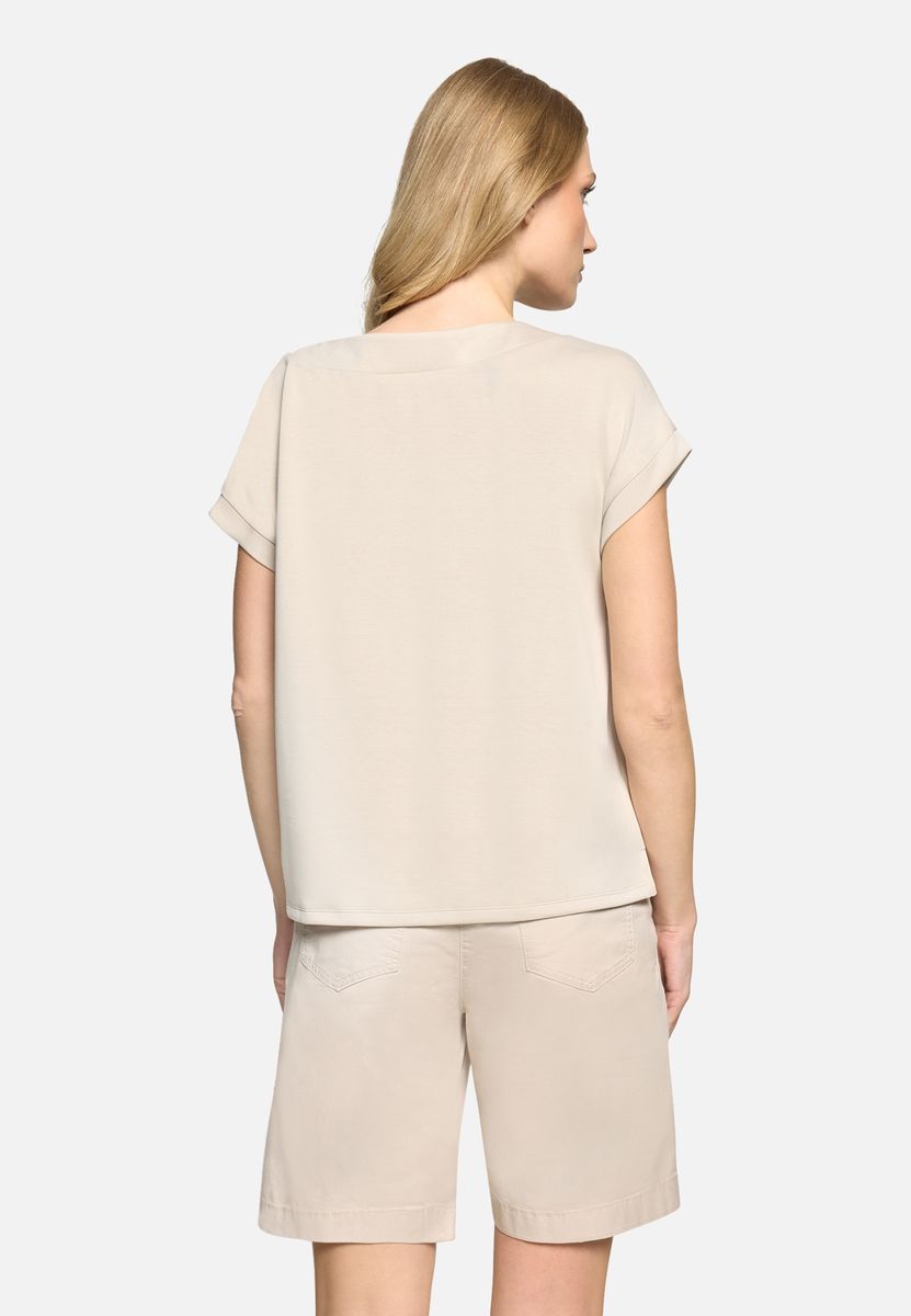 Kurzarm-Sweatshirt mit Palmen-Print
