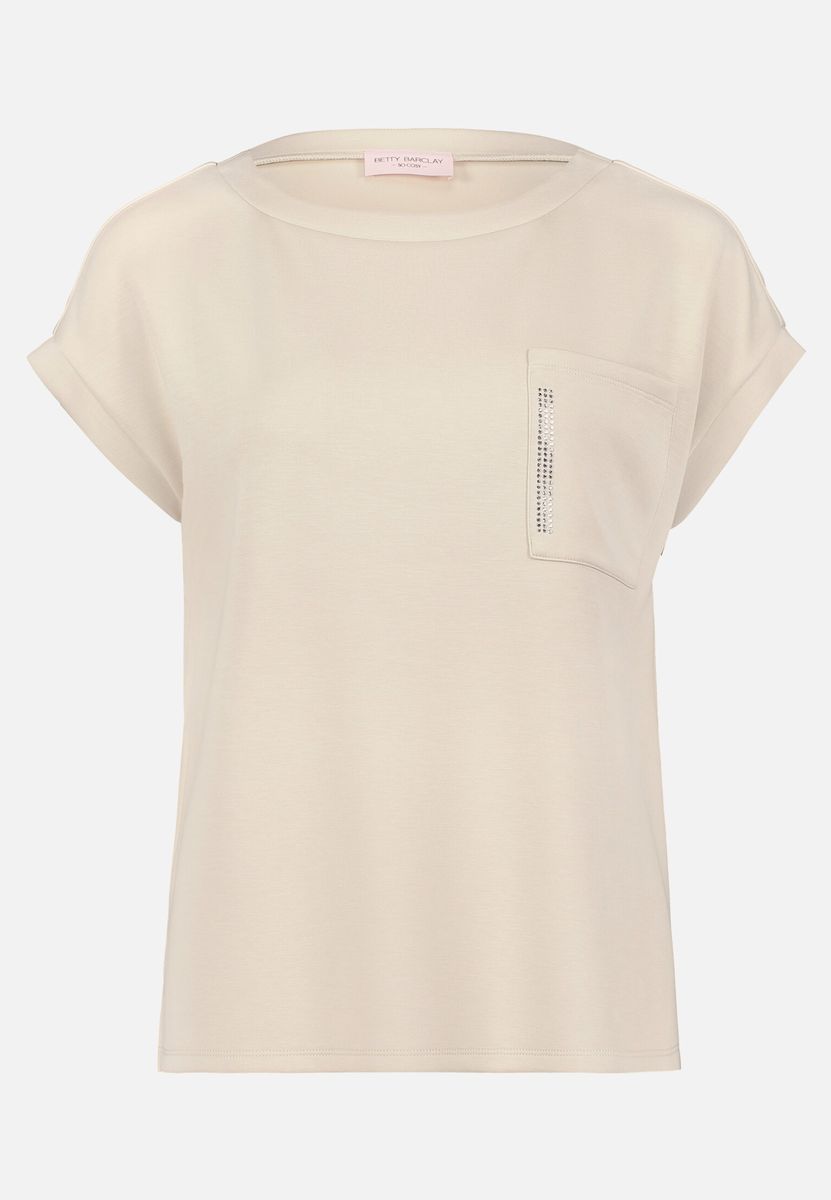 Lässiges Kurzarm-Sweatshirt mit Brusttasche
