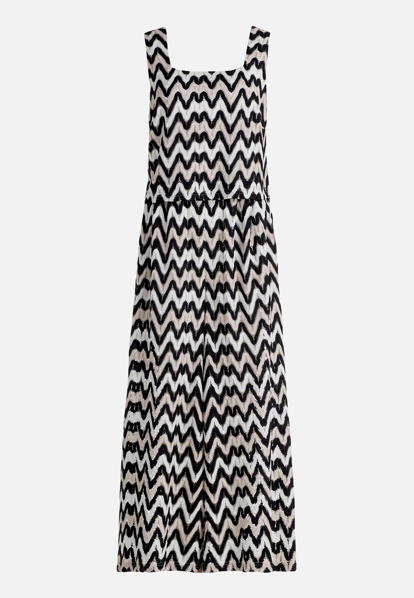 Ärmelloser Jumpsuit mit Zickzack-Muster