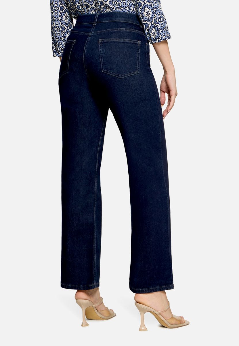 Klassische Dunkelblaue Wide-Leg Jeans