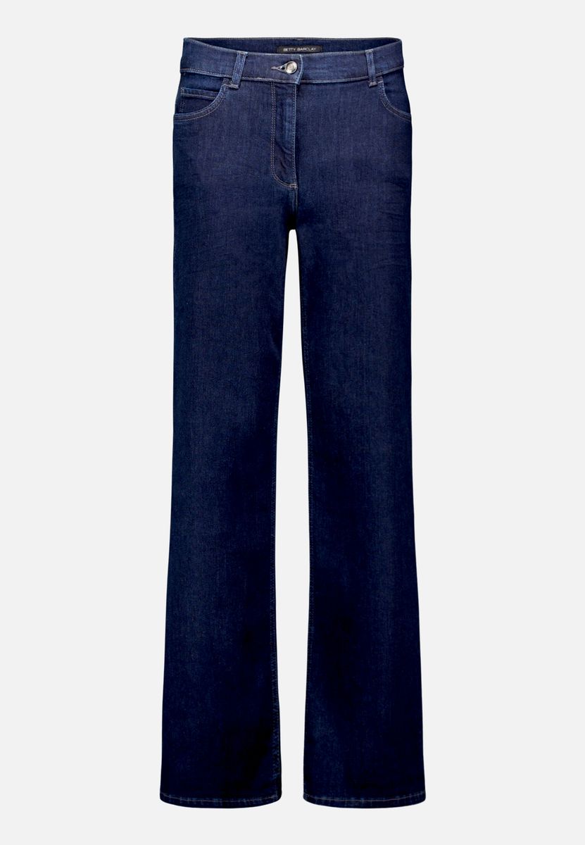 Klassische Dunkelblaue Wide-Leg Jeans