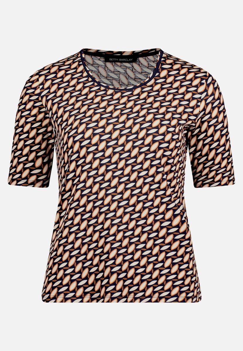 Tailliertes T-Shirt mit Grafikmuster