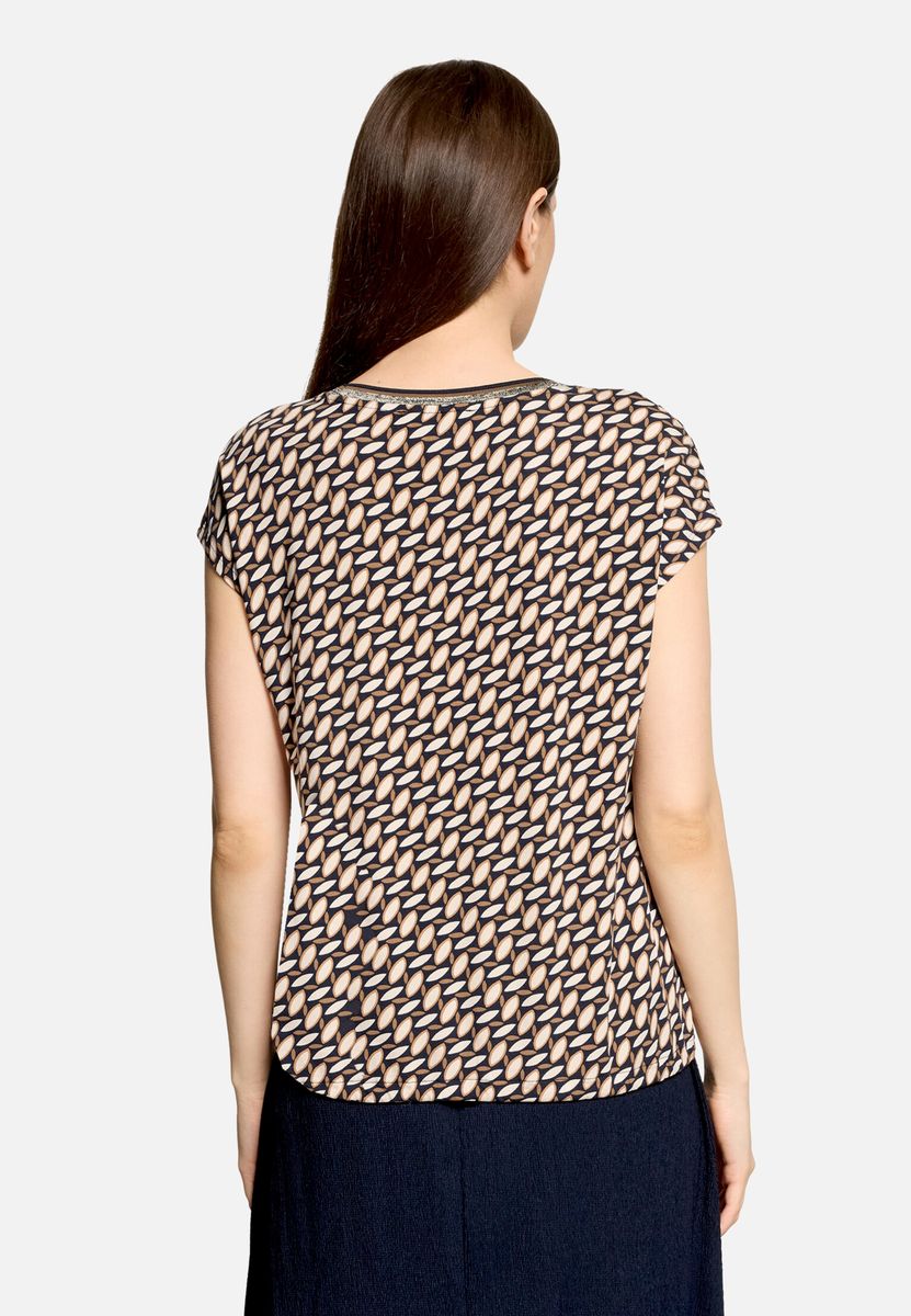 Grafik-Print-Shirt mit Tunnelzug