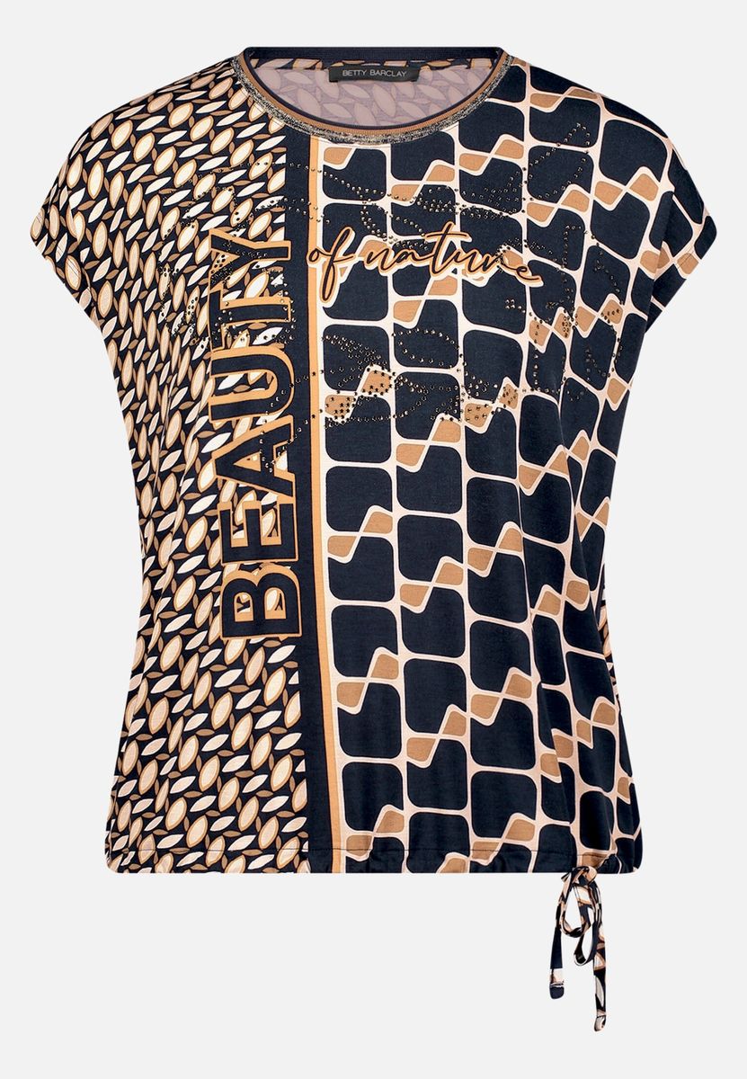 Grafik-Print-Shirt mit Tunnelzug