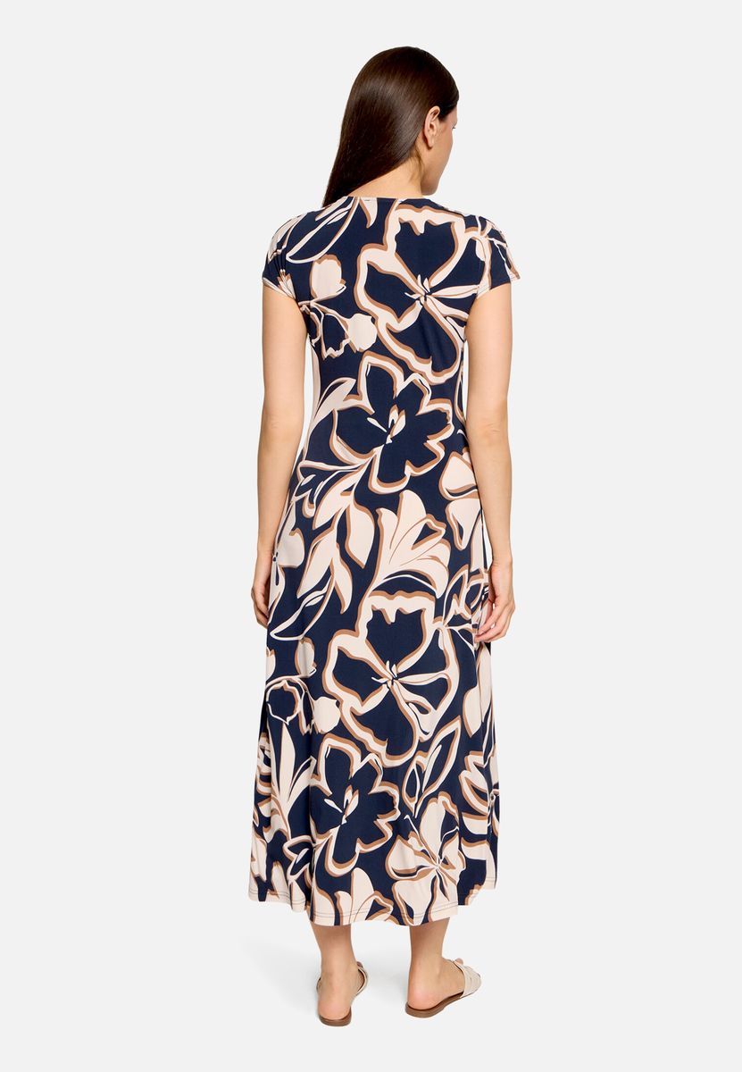 Florales Midikleid mit Knotendetail
