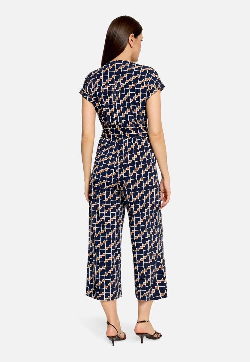 Eleganter Jumpsuit mit geometrischem Muster