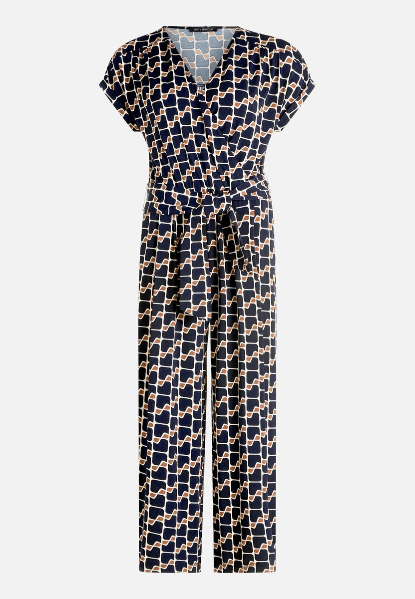 Eleganter Jumpsuit mit geometrischem Muster