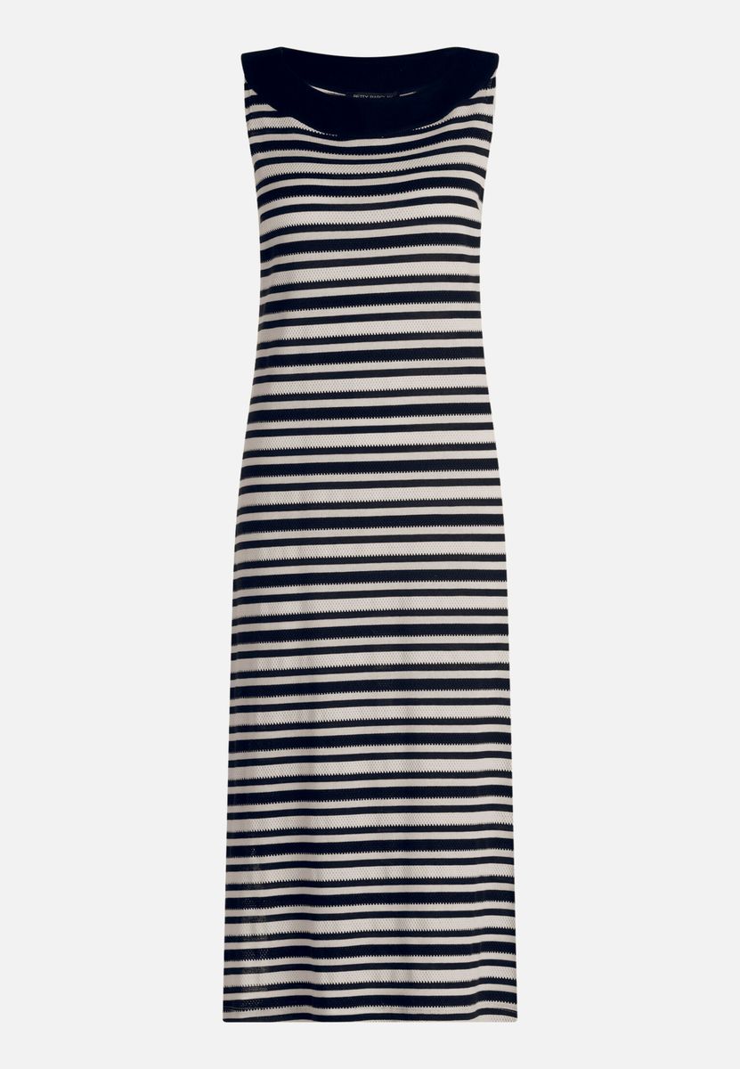 Gestreiftes Strick-Midikleid ohne Ärmel