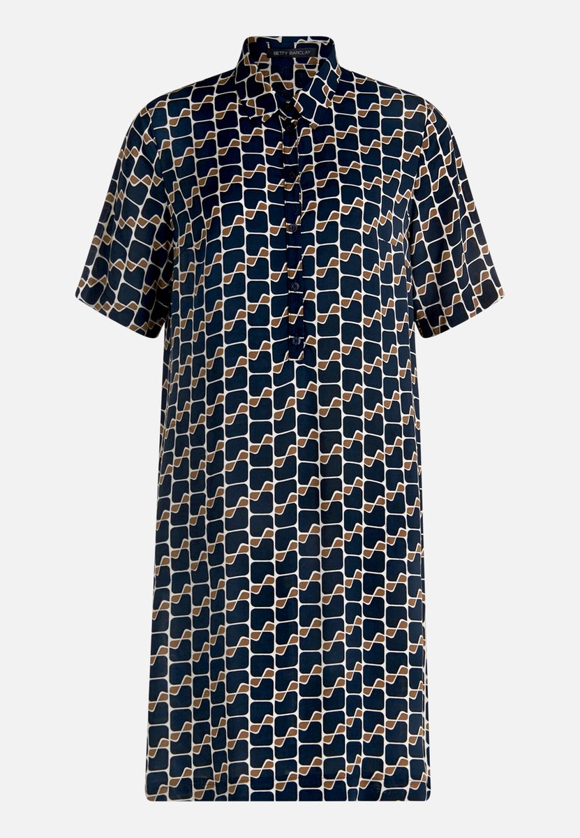 Hemdblusenkleid mit grafischem Muster
