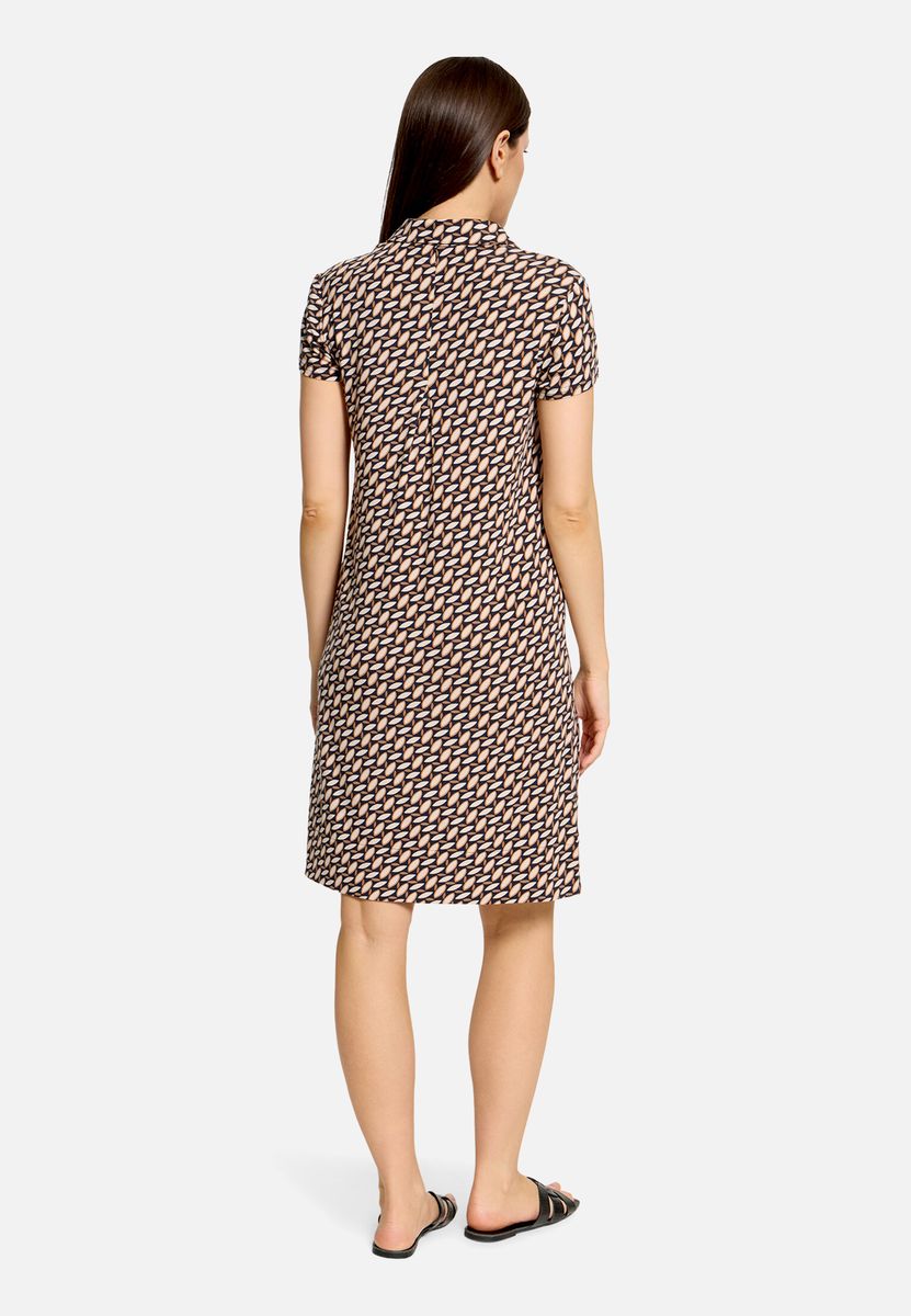 Jersey-Blusenkleid mit Grafikmuster