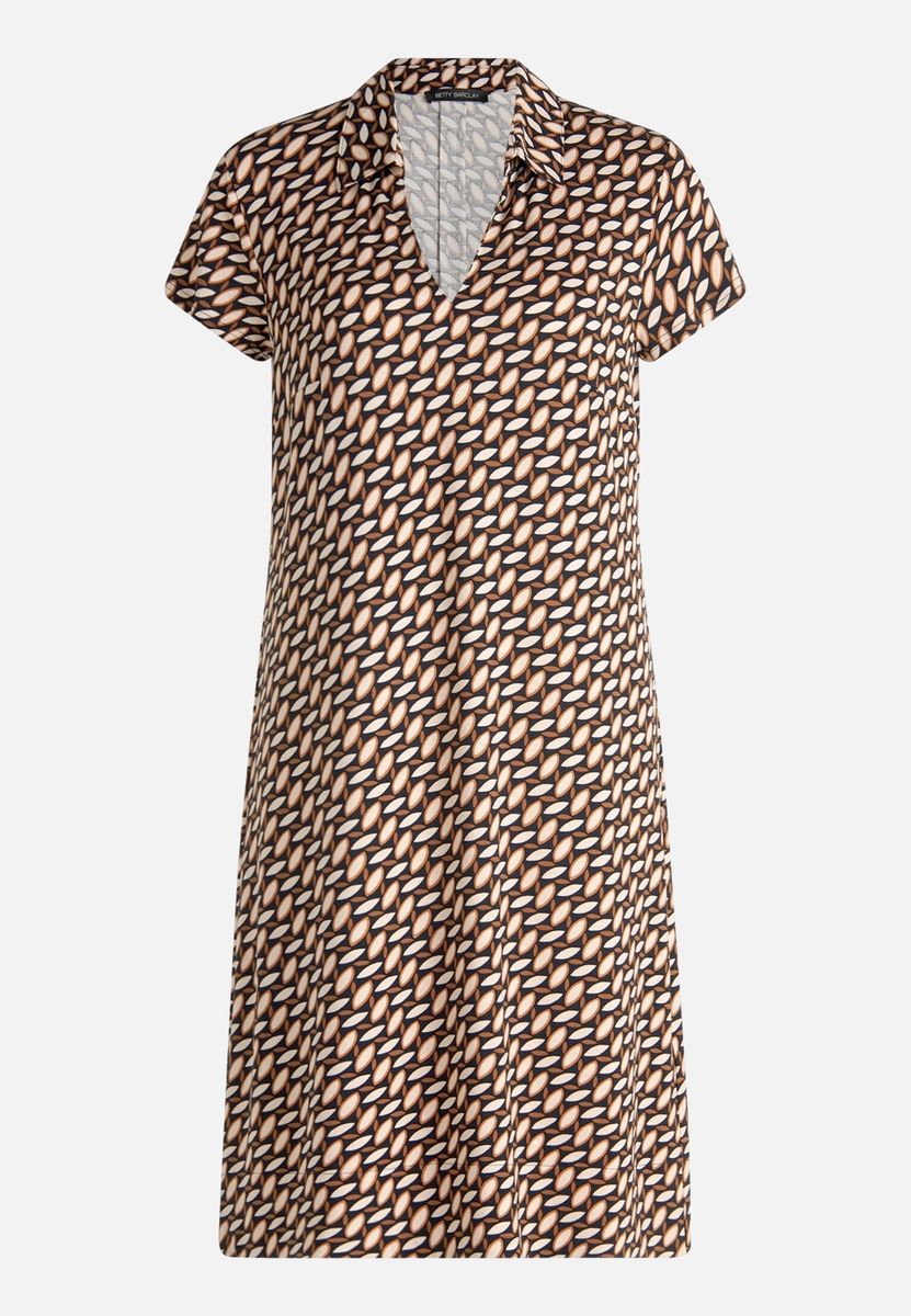 Jersey-Blusenkleid mit Grafikmuster