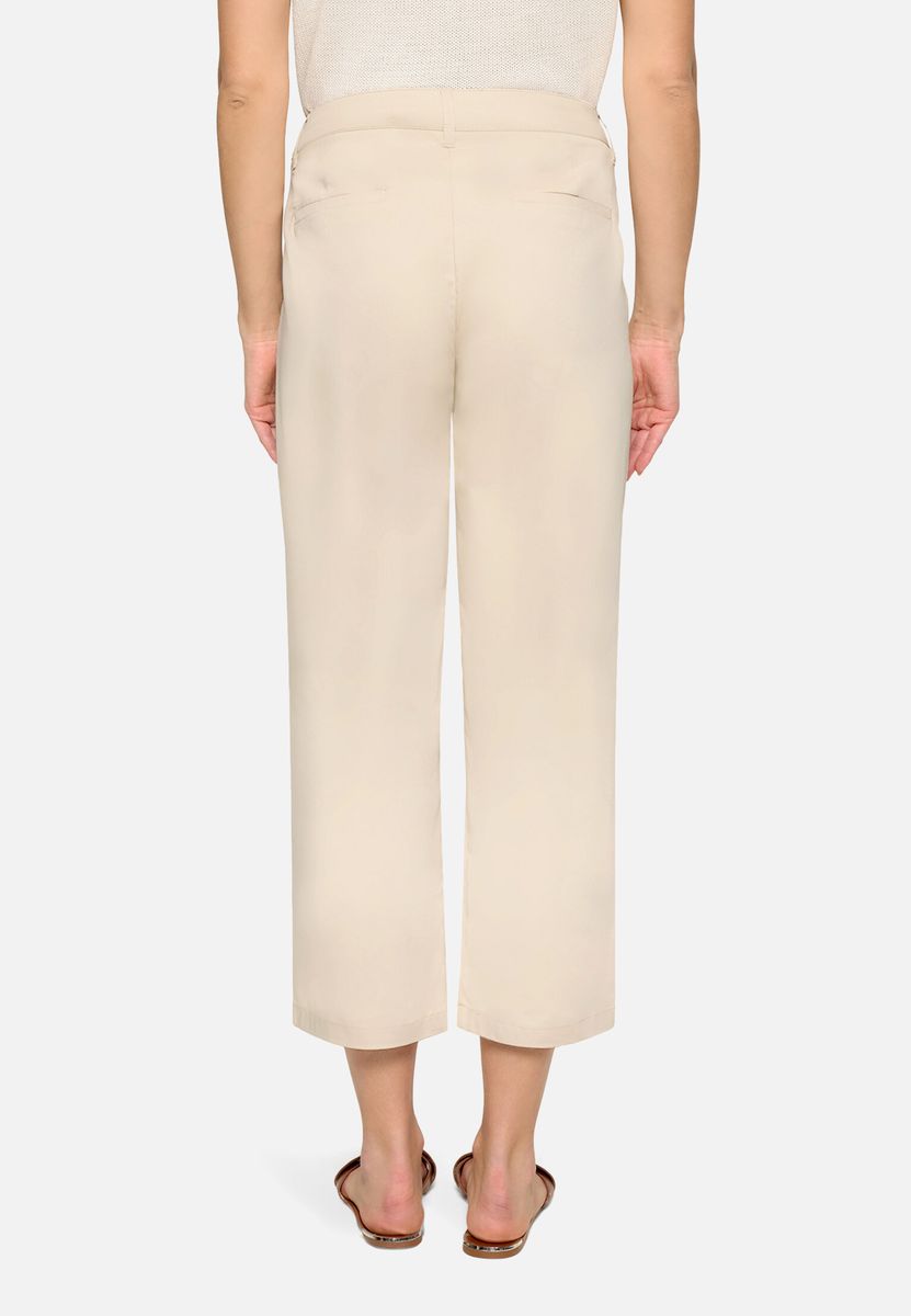 Cropped Stoffhose mit geradem Bein