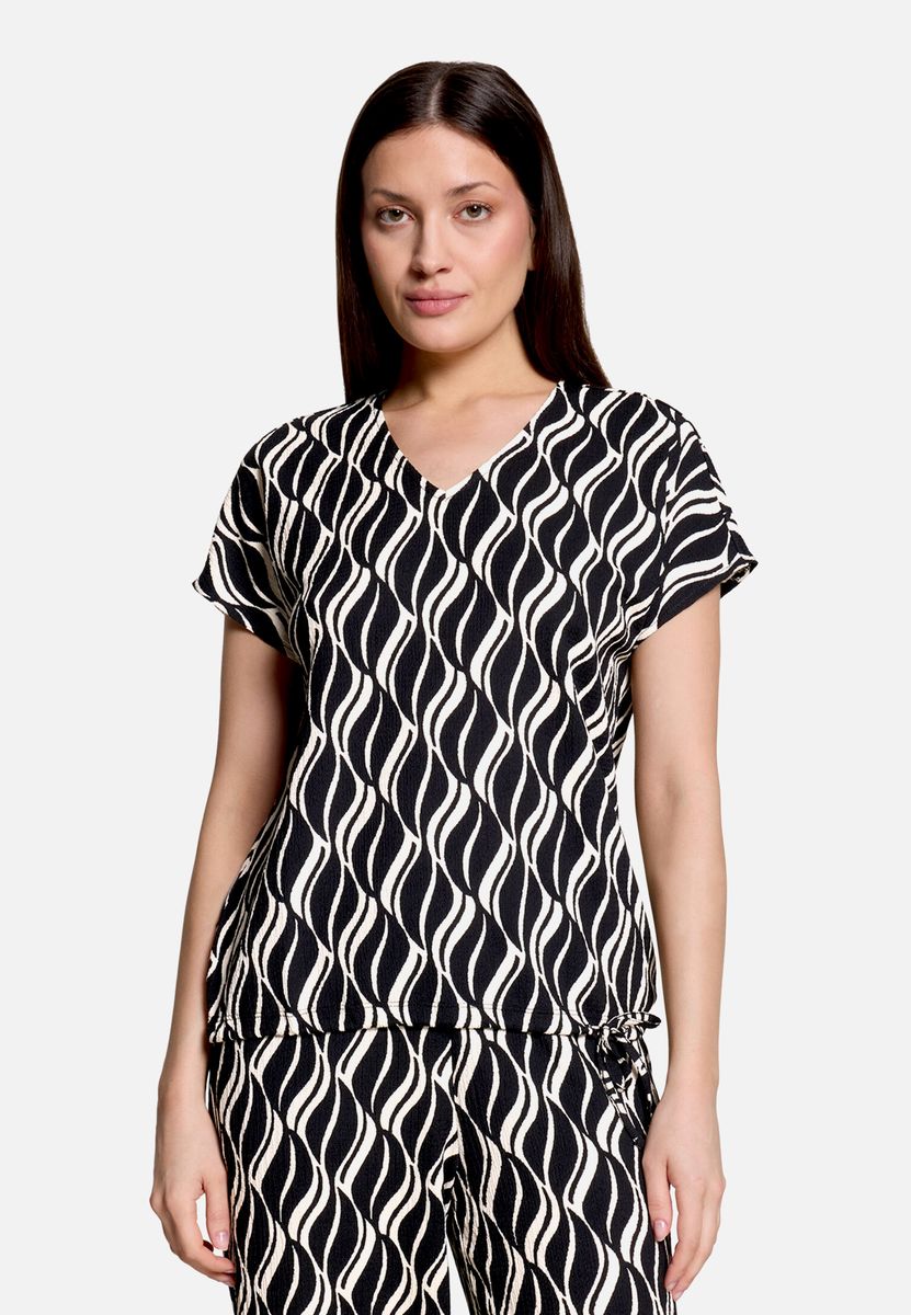 Grafikprint-Shirt mit Tunnelzug