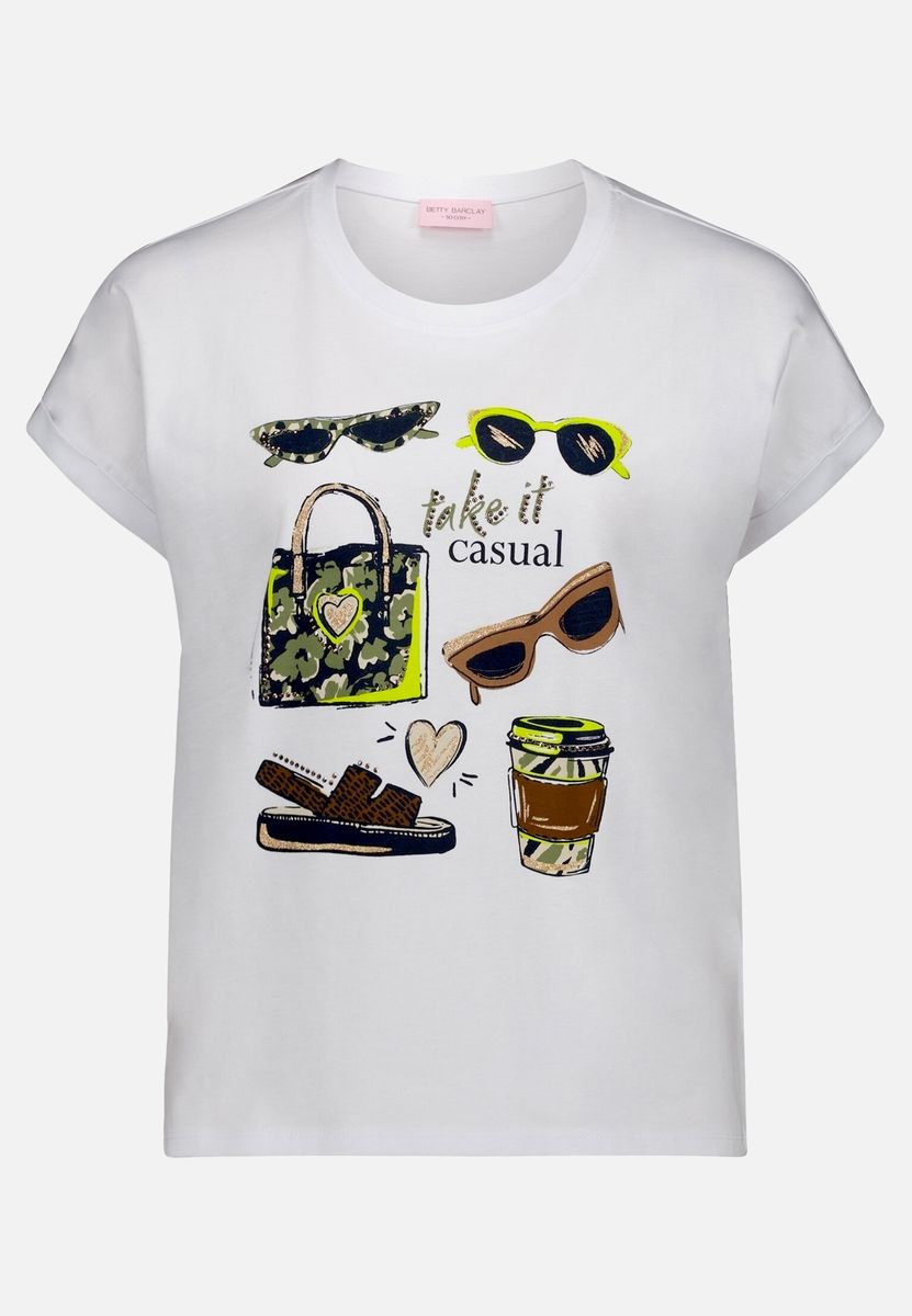 Legeres T-Shirt mit grafischem Print