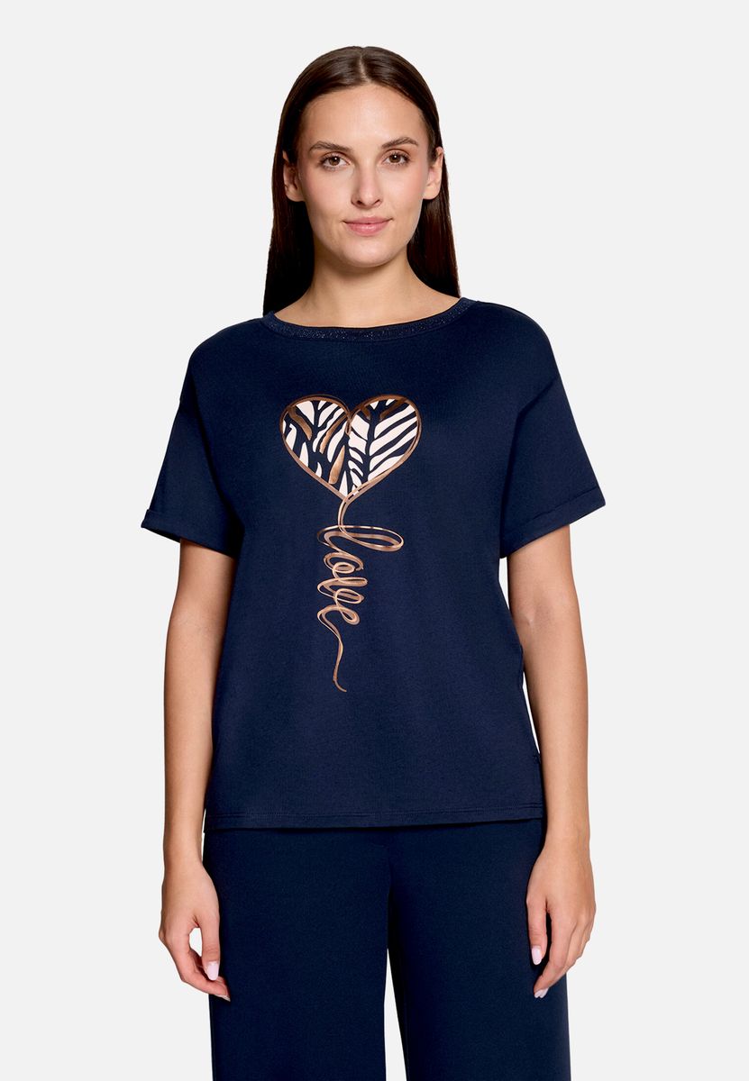 Casual-Shirt mit Herz-Grafik