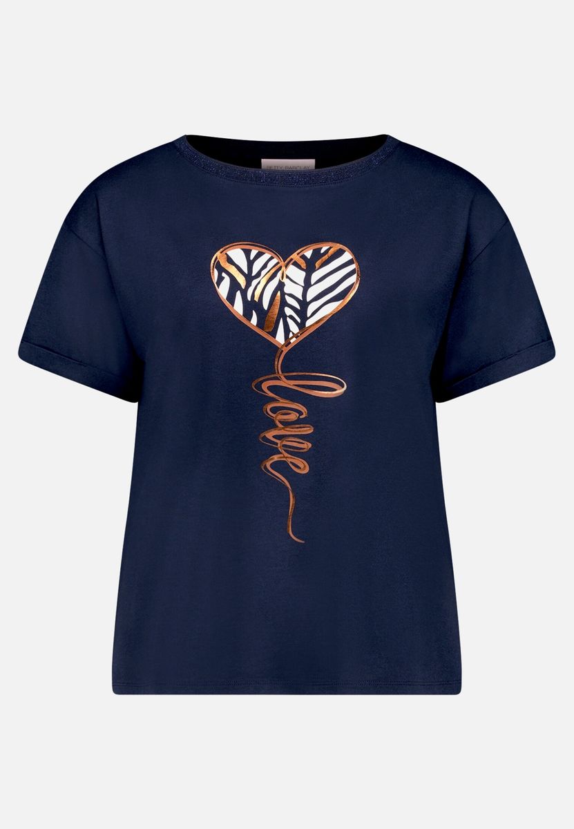 Casual-Shirt mit Herz-Grafik