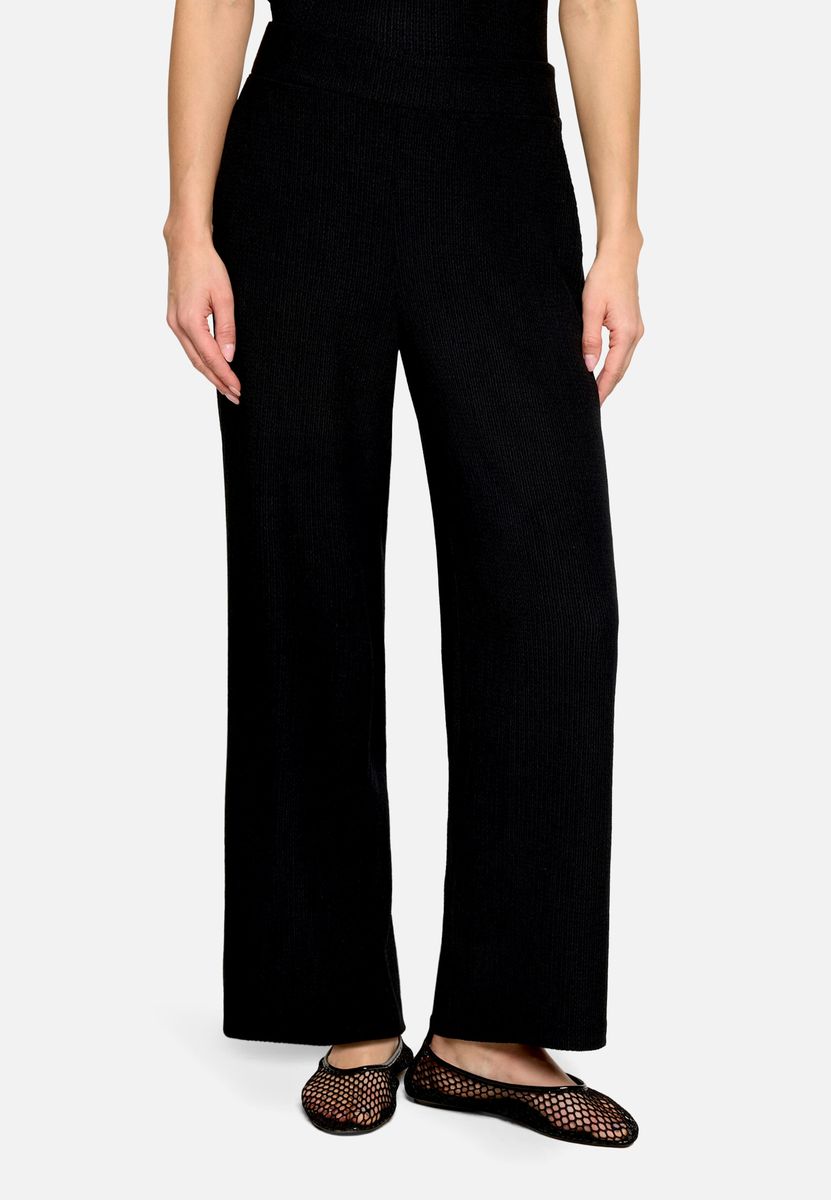 High-Waist Marlene-Hose mit weitem Bein