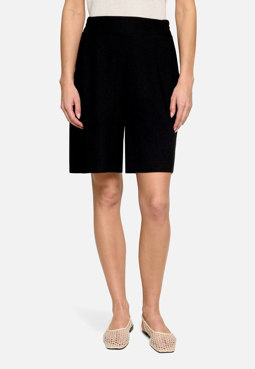 Lässige Gerippte High-Waist Shorts