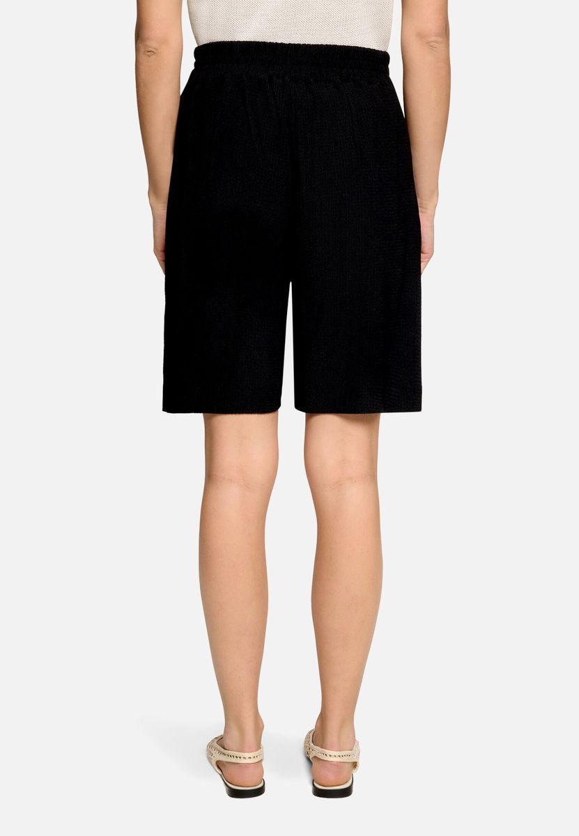 Lässige Gerippte High-Waist Shorts