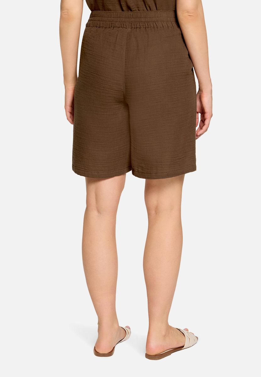 High-Waist Musselin-Shorts Relaxed Fit