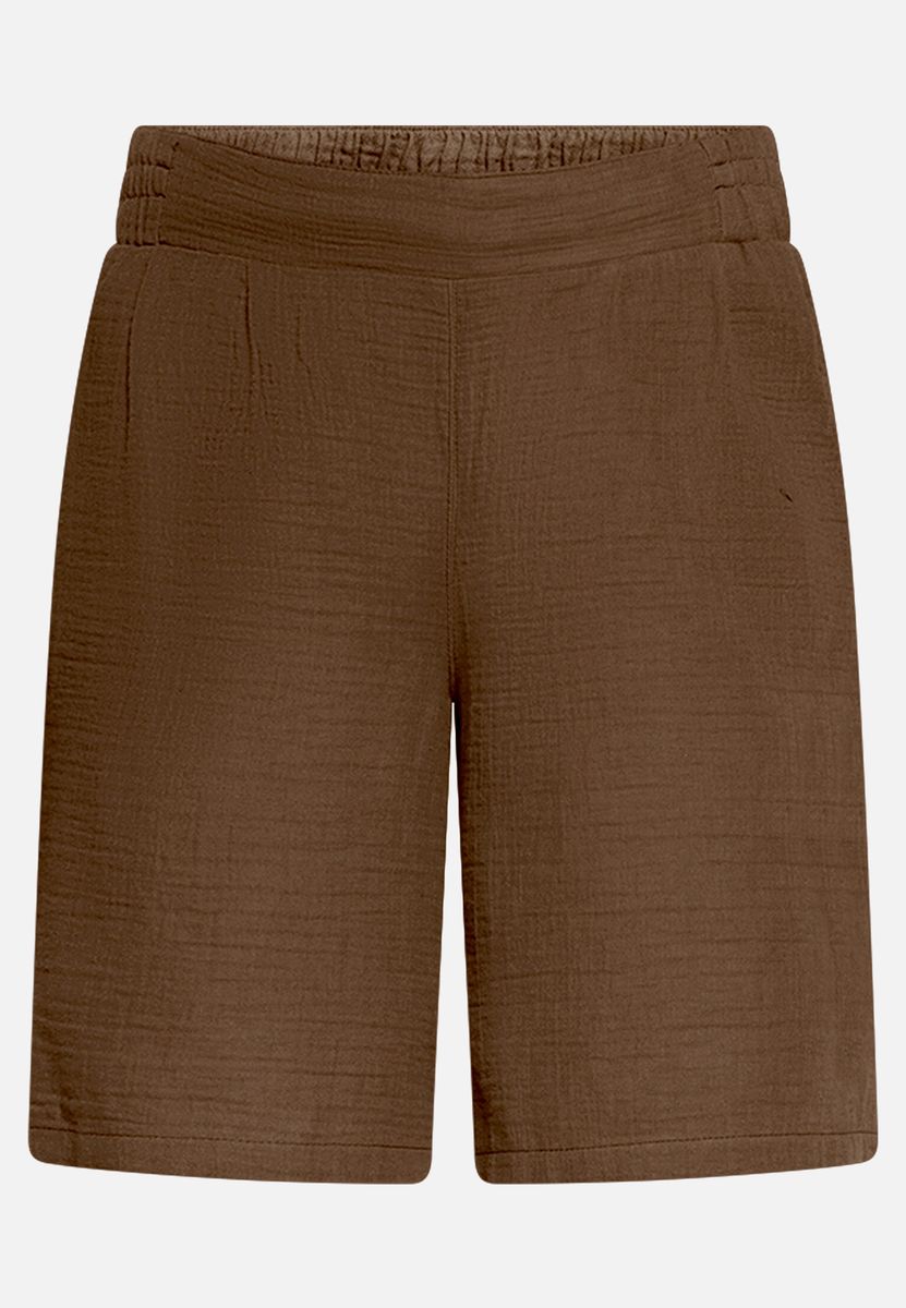 High-Waist Musselin-Shorts Relaxed Fit