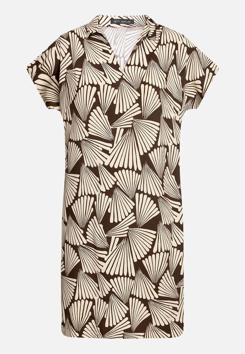Grafisches Shiftkleid mit Fächermuster