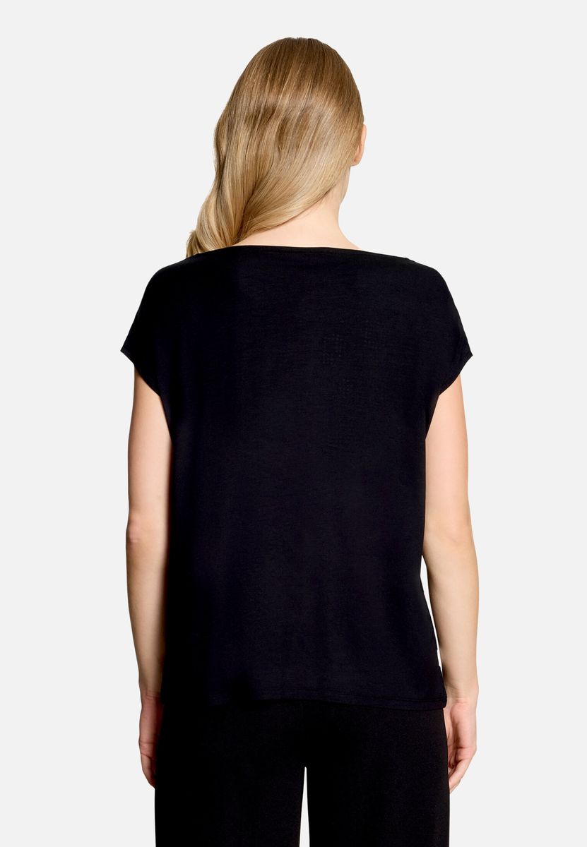 T-Shirt mit Animal-Print und Strass