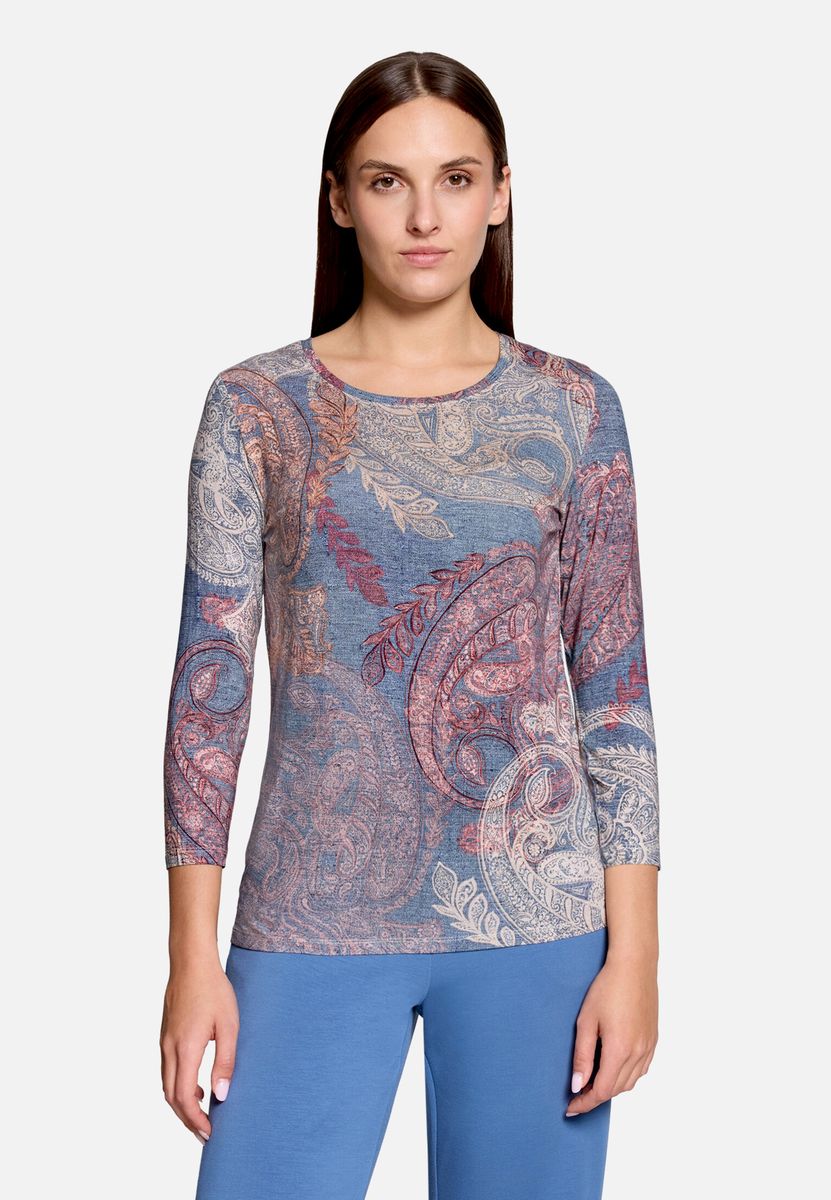 Tailliertes Shirt mit Paisley-Muster